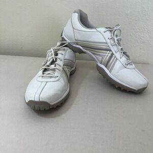 Nike Delight White Gray Gold Power Channel Golf Shoes 549583-100 Women's Size 10
